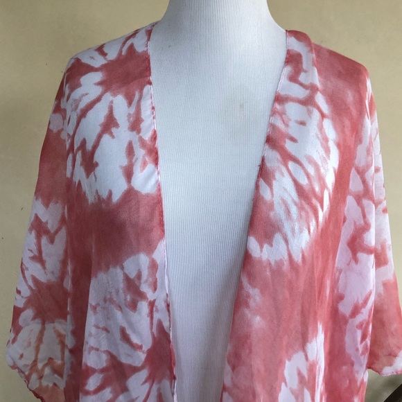 SWIM SUIT KIMONO BEACH COVER-UP alright Weight Corral Tie-Dye NEW! Super Cute! - Picture 4 of 8